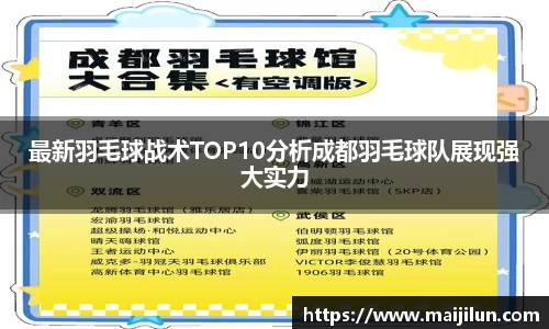 最新羽毛球战术TOP10分析成都羽毛球队展现强大实力
